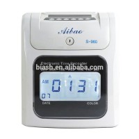 Aibao brand Electronic Time Recorder attendance machine/digital electronic punch card time attendance machine price