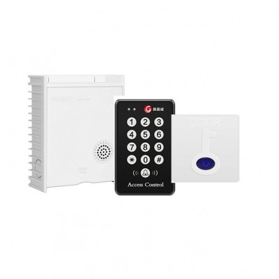 Wireless door access control kit with RFID reader for single door use